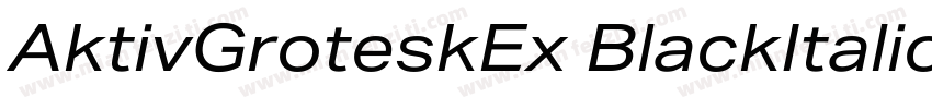AktivGroteskEx BlackItalic字体转换